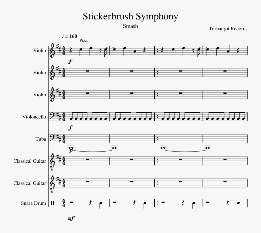 Stickerbrush Symphony Sheet, HD Png Download