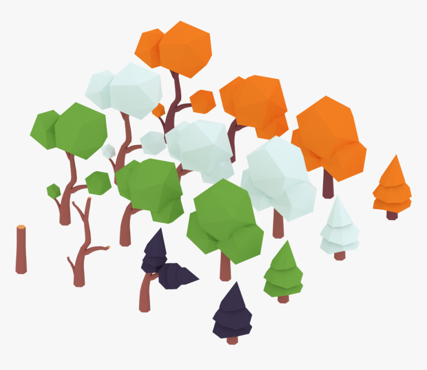 3d Trees Cc0 Free Asset Pack - Illustration, HD Png Download