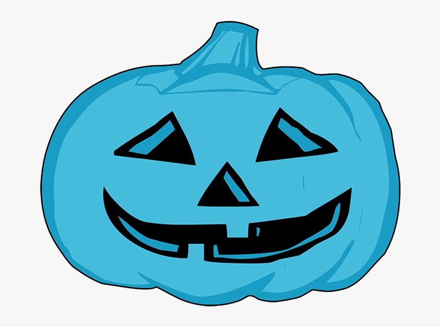 Pumpkin Clip Art Royalty Free Stock Blue Clipart Halloween - Halloween Pumpkin Clipart Black And White, HD Png Download