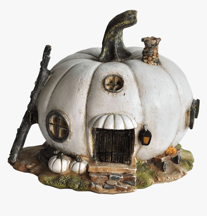 White Pumpkin Fairy Garden House - House Shaped As A Pumpkin, HD Png Download