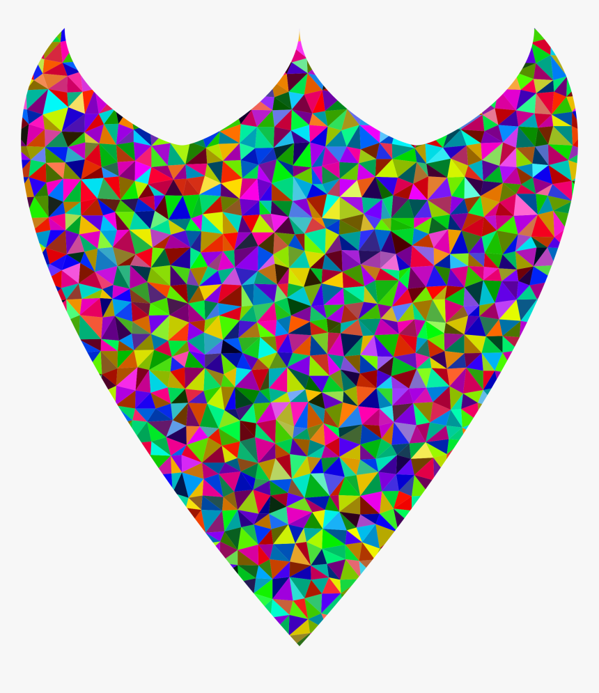 Prismatic Low Poly Shield Clip Arts - Rainbow Maple Leaf Png, Transparent Png