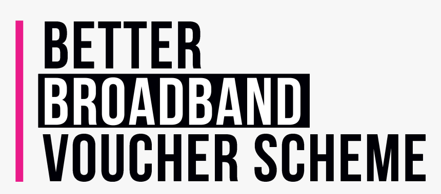 Better Broadband Voucher Scheme Logo - Monochrome, HD Png Download