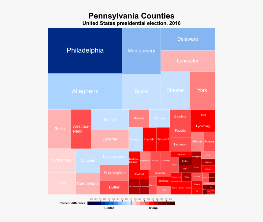Pennsylvania - - Pennsylvania Political Treemap, HD Png Download