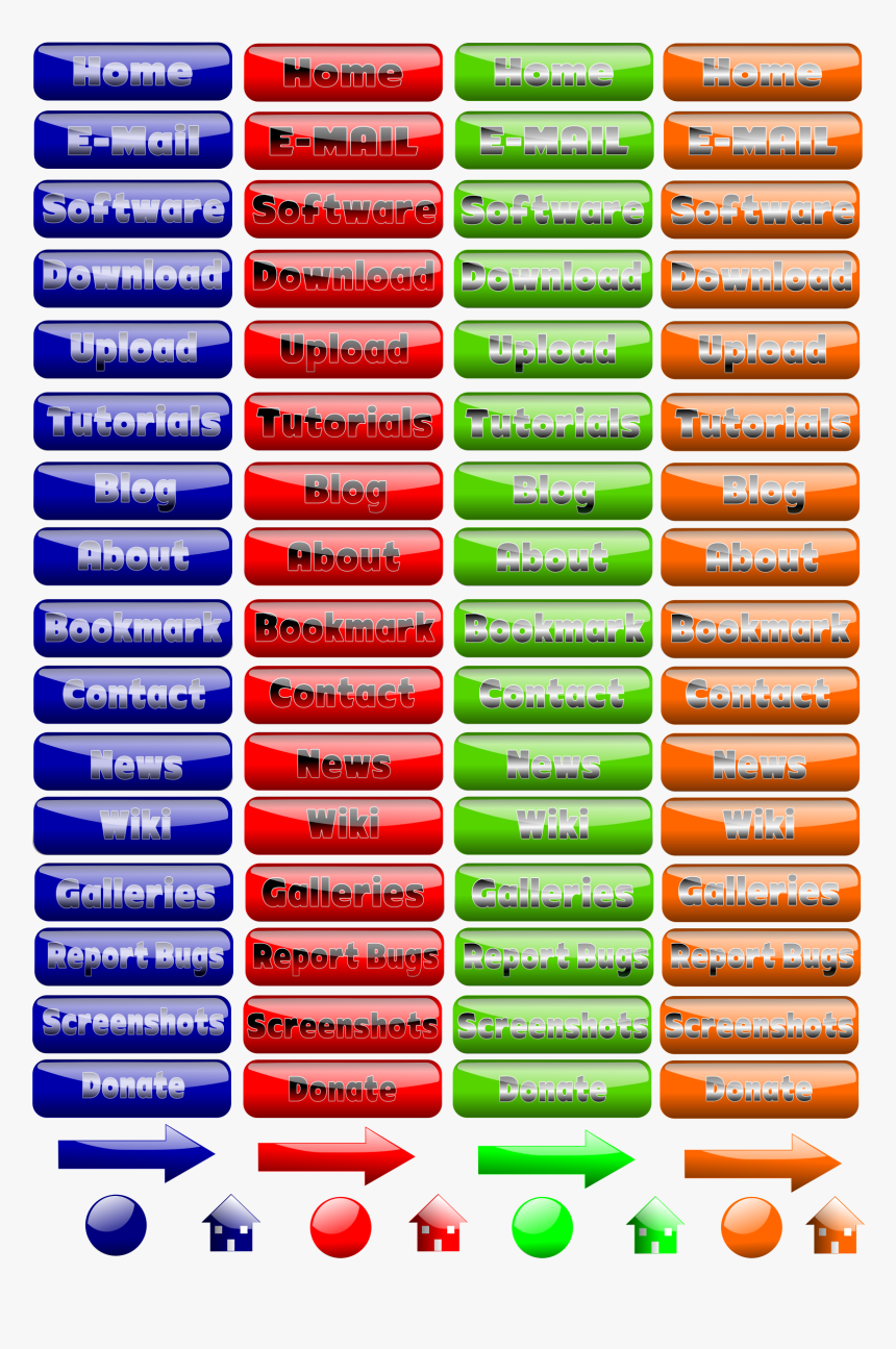 Glossy Buttons 01 Clip Arts, HD Png Download