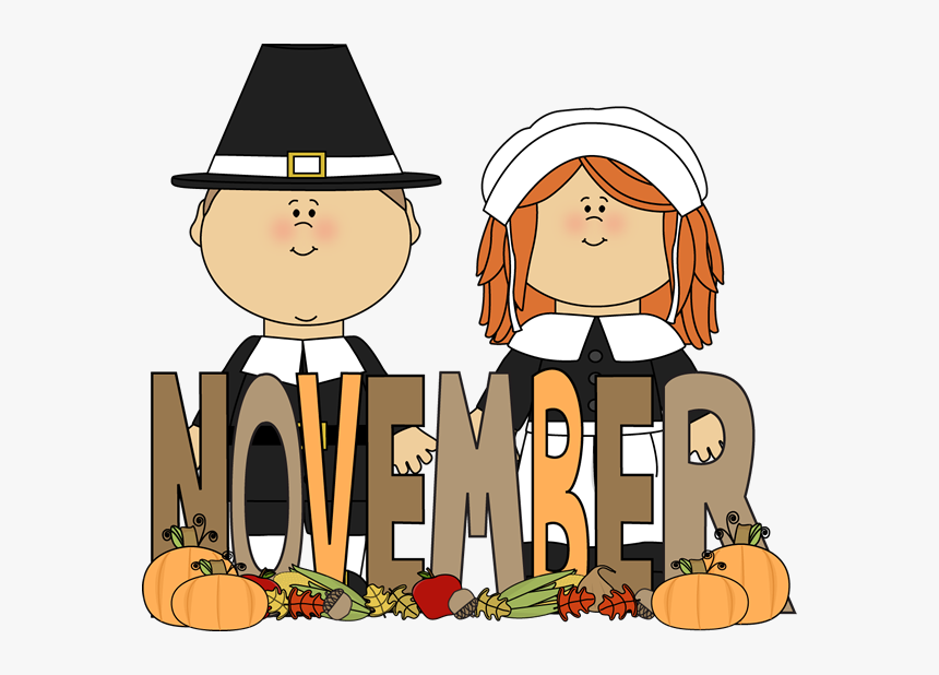 November Cliparts Transparent Themed - Pilgrim Clipart, HD Png Download