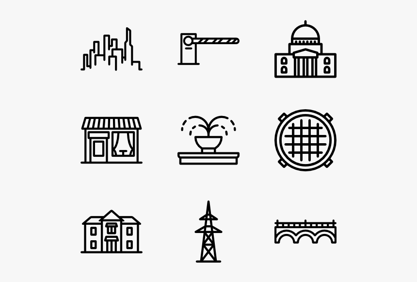 Town Icons, HD Png Download