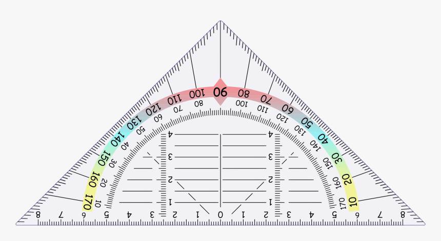 Triangular Protractor Clip Arts - Triangular Protractor, HD Png Download