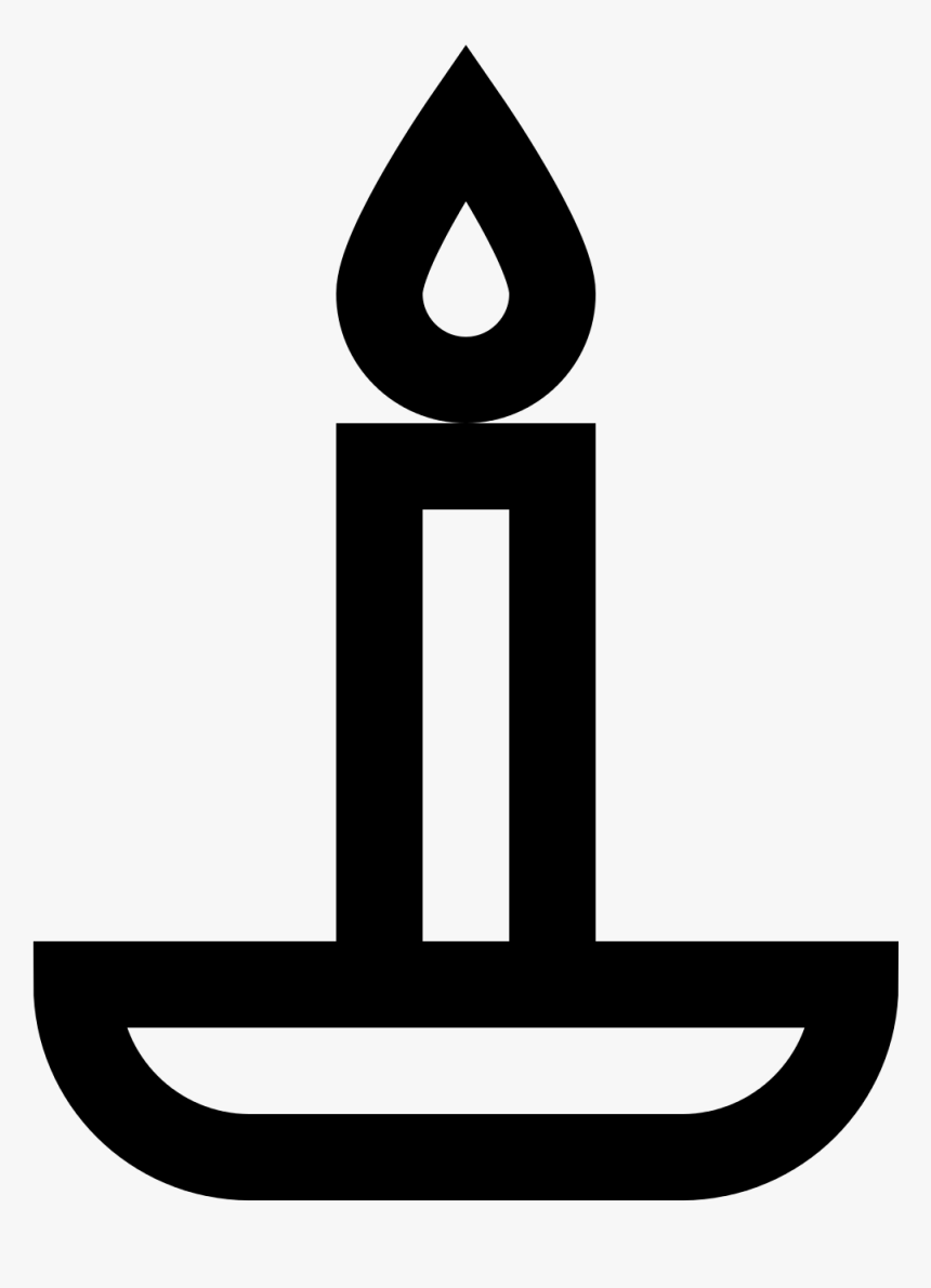 White Logo Of Candle, HD Png Download