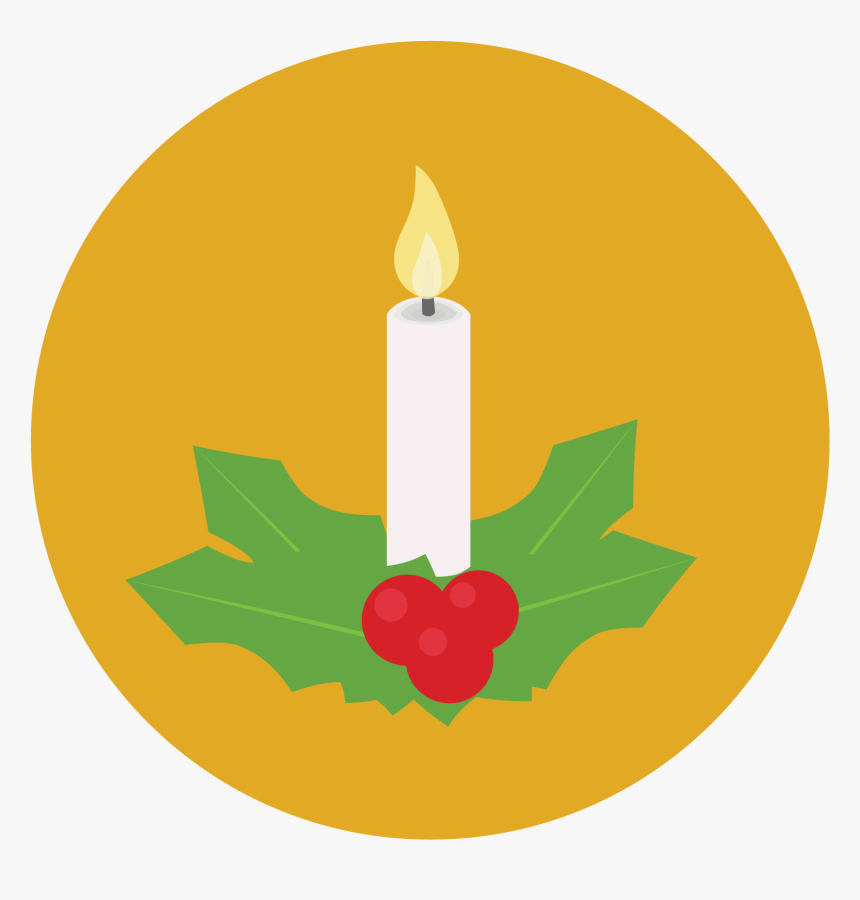 The Icon Is Of A Christmas Candle Sitting In A Small - Ville De Saint Etienne, HD Png Download