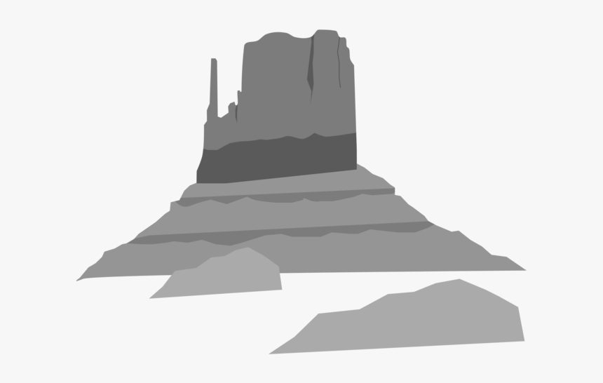 Black,black And White,computer Icons - Desert Mountain Png Clipart, Transparent Png