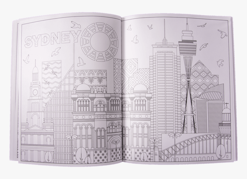 Beautiful Cities Coloring Book, HD Png Download