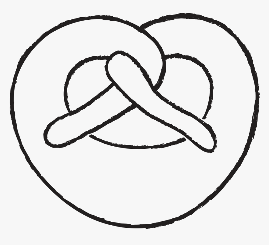 Pretzel Roll Icon - Line Art, HD Png Download