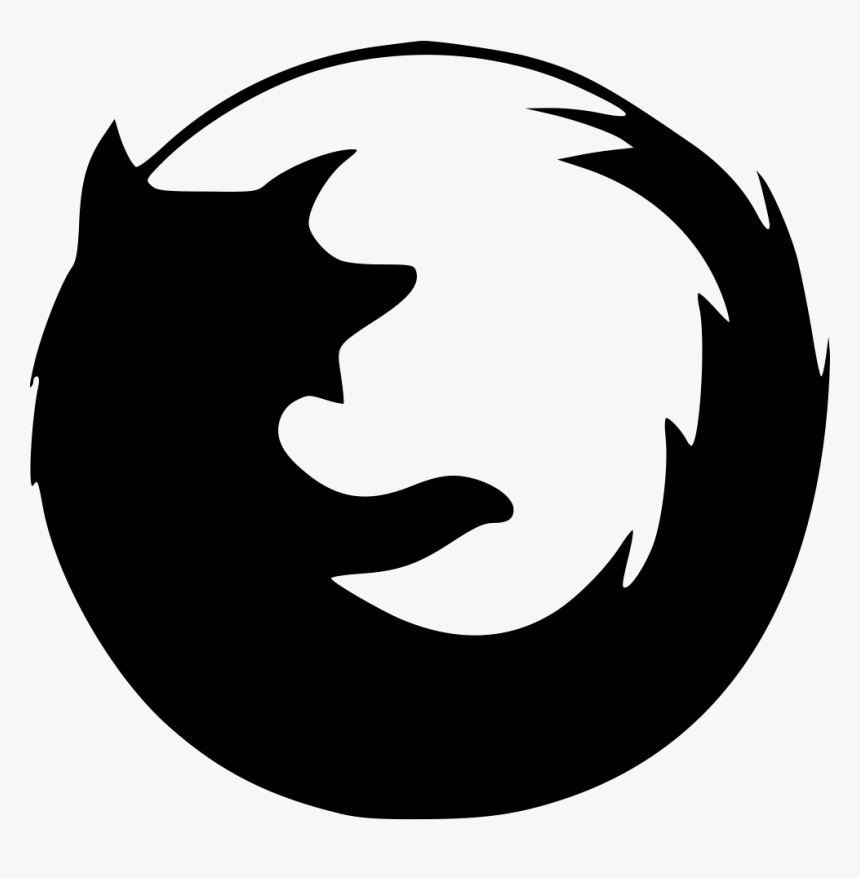 Firefox Alt - Firefox Logo Black And White, HD Png Download
