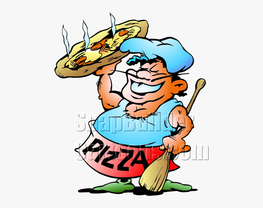 Pizza Baker Holding Pizza Pie - Pizza Baker Comic, HD Png Download