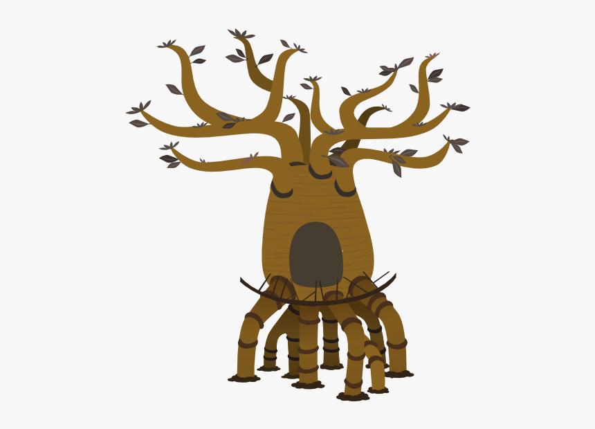 Firebog Bottle Tree Barred Clipart - Cartoon, HD Png Download