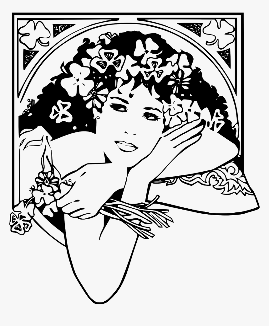 Vectores De Mujeres Blanco Y Negro Hd Png Download Transparent