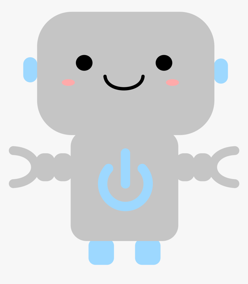 Kawaii Robot With Power Symbol Icons Png - Robot Kawaii, Transparent Png