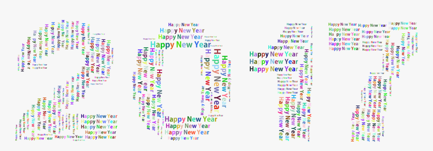 Prismatic Happy Year Word - Happy New Year Background Png, Transparent Png