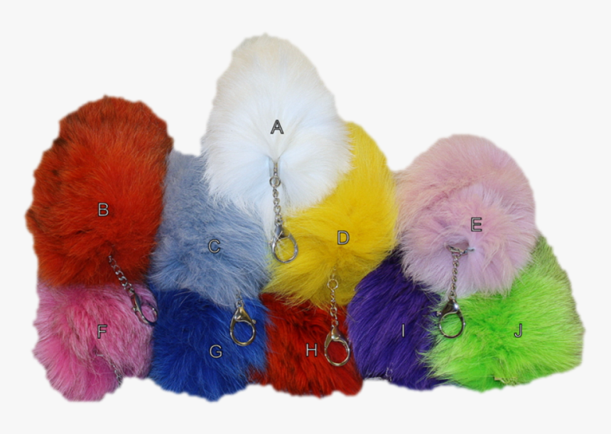 Dyed Fox Tail Keychains - Plush, HD Png Download