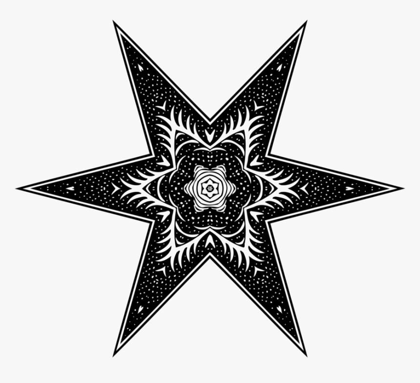 Star,symmetry,monochrome Photography - Free Cowboy Boot Silhouette, HD Png Download