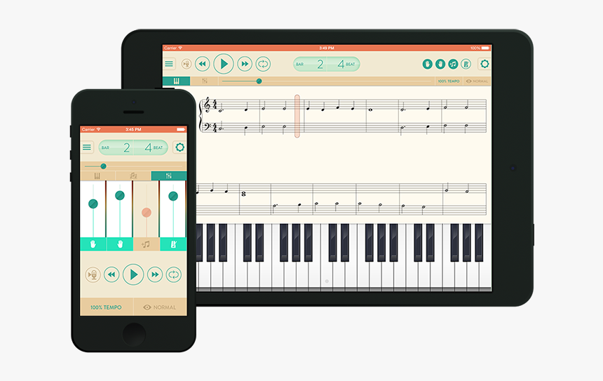 Pa Player Appdevices - Piano Playing App, HD Png Download