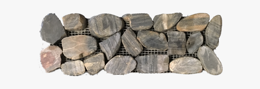 Tiger Eye Flat Split Cobblestone Border - Stone Wall, HD Png Download