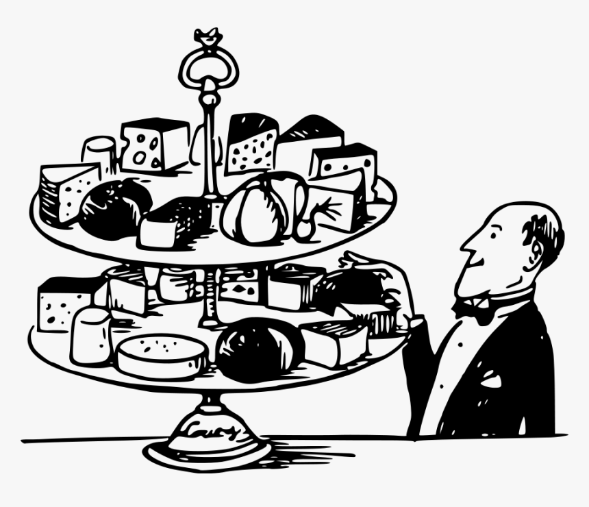 Lazy Lou Clipart - Buffet Food Black And White Clipart, HD Png Download