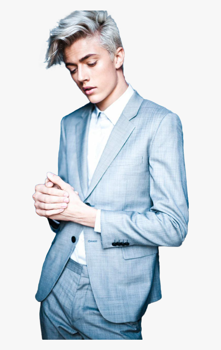 Lucky Blue Smith Silver Hair, HD Png Download