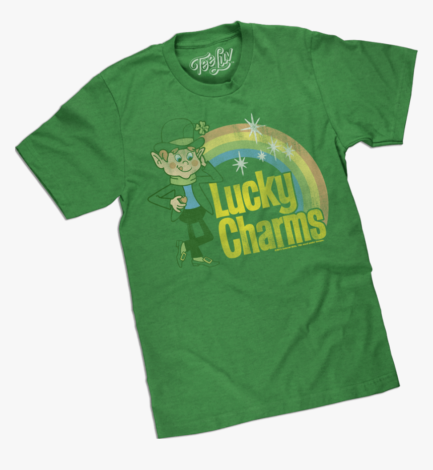 Lucky Charms Tee Shirt - Lucky Charms Cereal Box, HD Png Download