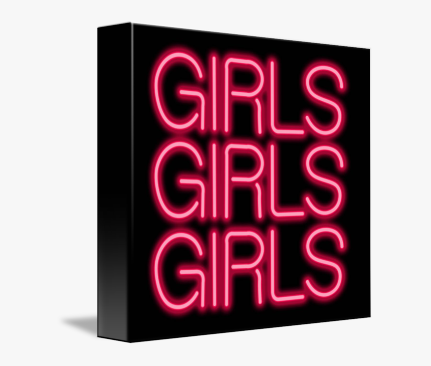 Clip Art Girls Girls Girls Neon Sign - Electronic Signage, HD Png Download