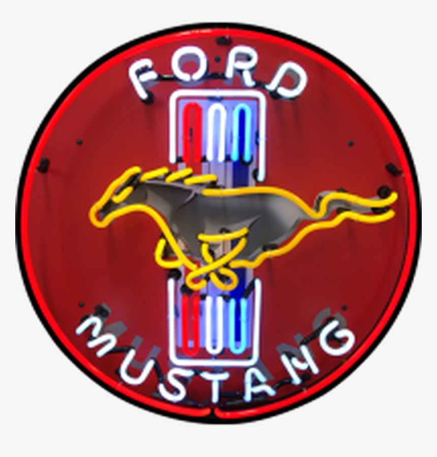 Mustang Neon Sign With Backing - Ford Mustang Man Cave, HD Png Download