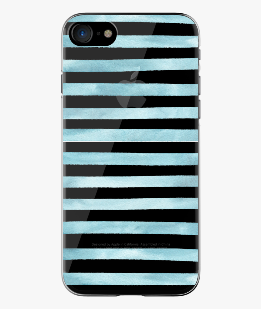 Blue Stripes Clear Case For Iphone 7/8 - Mobile Phone Case, HD Png Download