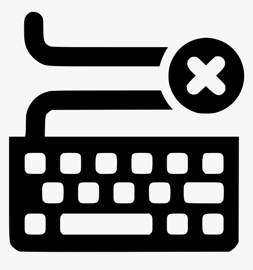 Keyboard Wired Not Connected - Keyboard Wireless Icon Free, HD Png Download