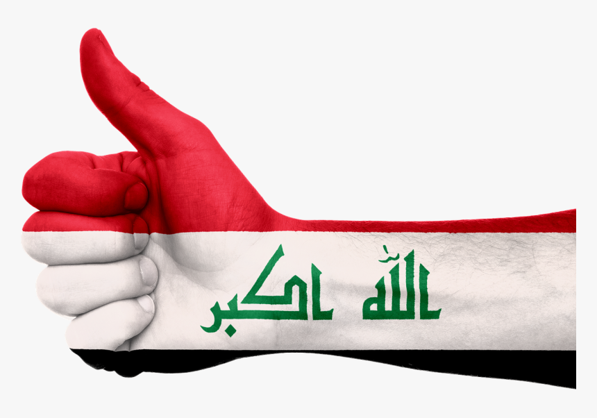 Iraq Flag Hand, HD Png Download