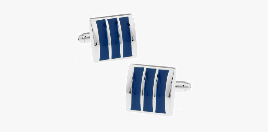 Cufflinks With Three Blue Stripes - Ring, HD Png Download