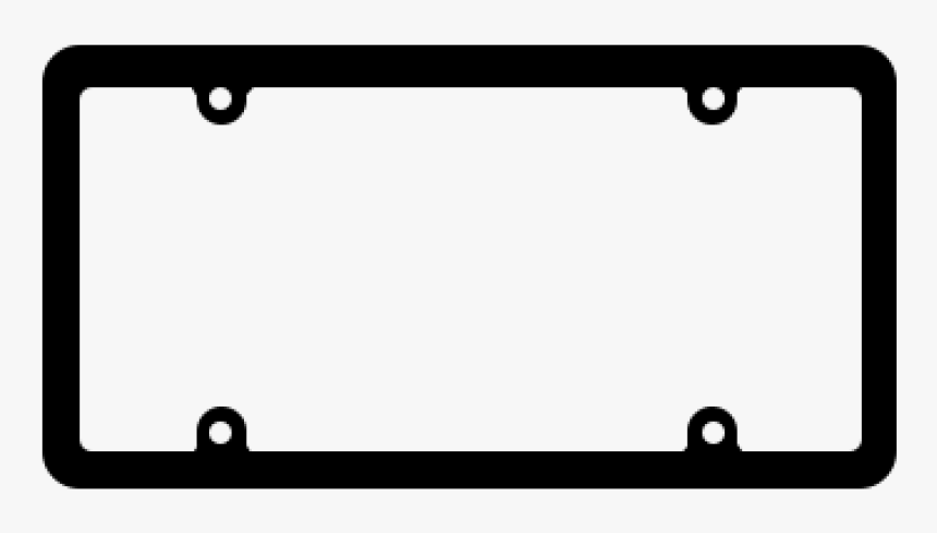 Blank Thin Black Plastic Frame - Carbon Fiber License Plate Slim, HD Png Download
