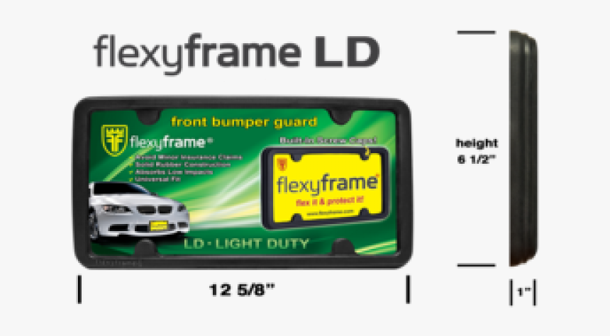 Flexyframe Light Duty License Plate Frame Bumper Guard - Mobile Phone, HD Png Download