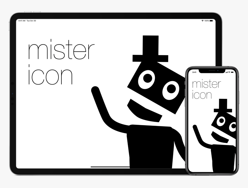 Mister Icon App Running On Iphone Xs And Ipad Pro - Mobile Phone, HD Png Download