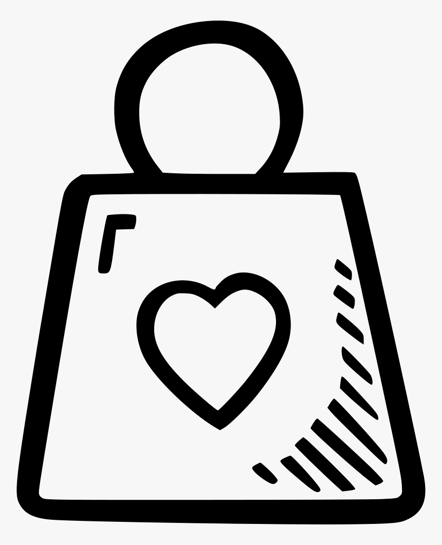 Shopping Bag Clipart Icon Transparent - Heart, HD Png Download