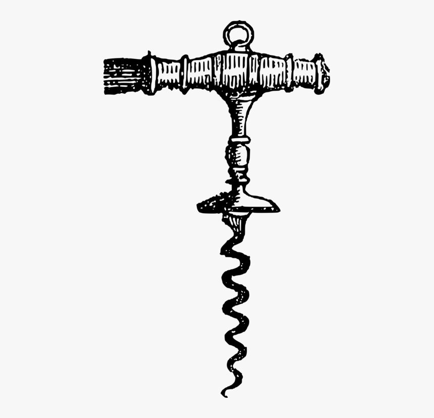 Weapon,cross,cold Weapon - Corkscrew Drawing Png, Transparent Png