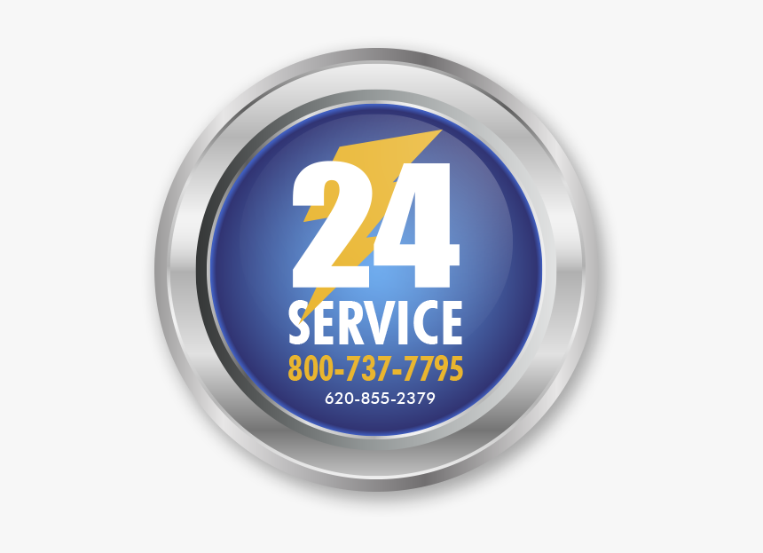24hr Service Button Small - Circle, HD Png Download