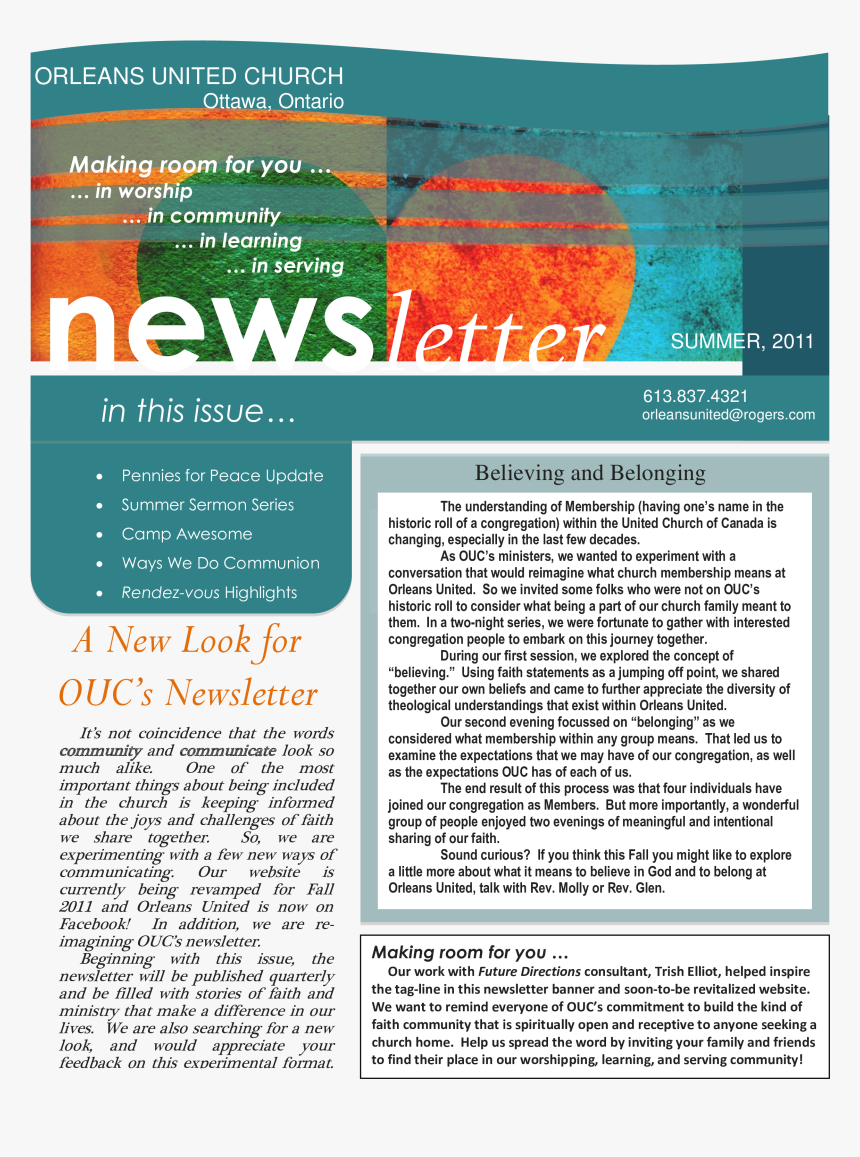Newsletter Template For Office, HD Png Download