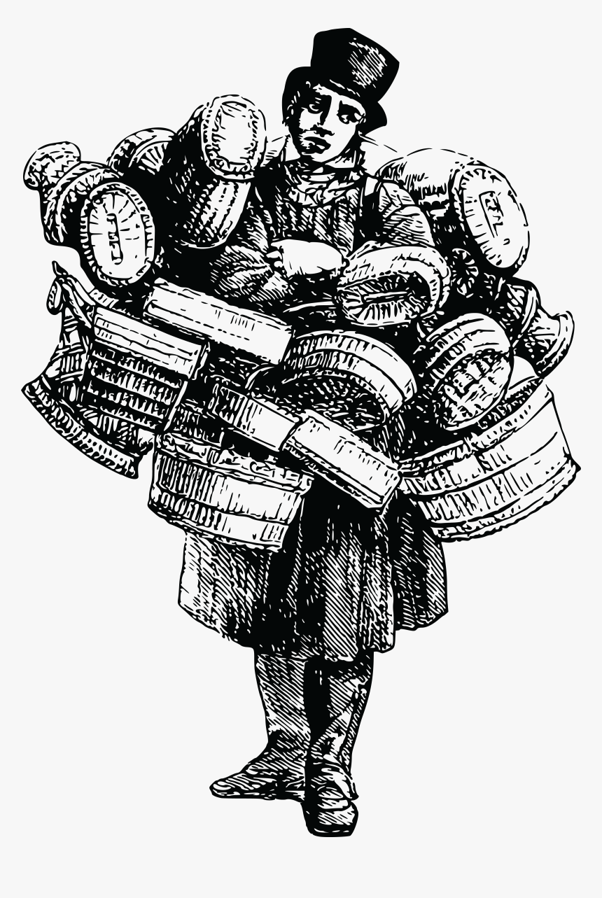 Free Of A Black And White Man - Illustration, HD Png Download