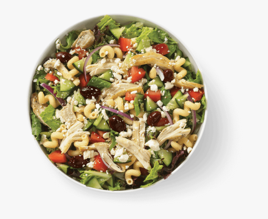 Med Salad With Chicken Noodles And Company, HD Png Download