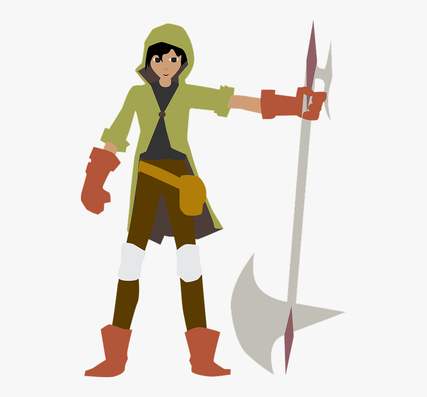 Warrior, Man With A Halberd, Halberd - Hombre Guerrero, HD Png Download