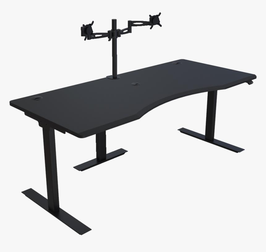 Black Matte Pc Desk, HD Png Download