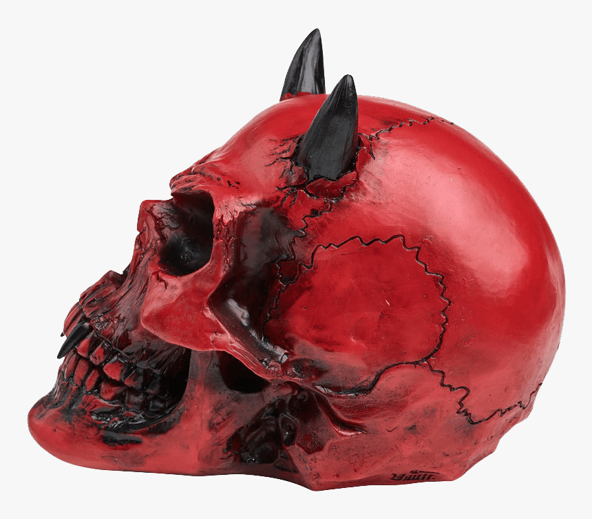 Crimson Demon Skull - Skull, HD Png Download