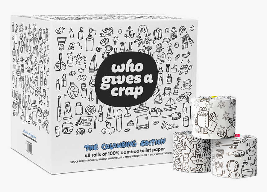 Colouring Edition Toilet Paper - Gives A Crap Colouring Edition, HD Png Download