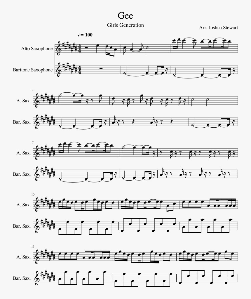 Radioactive Tenor Sax Sheet Music, HD Png Download