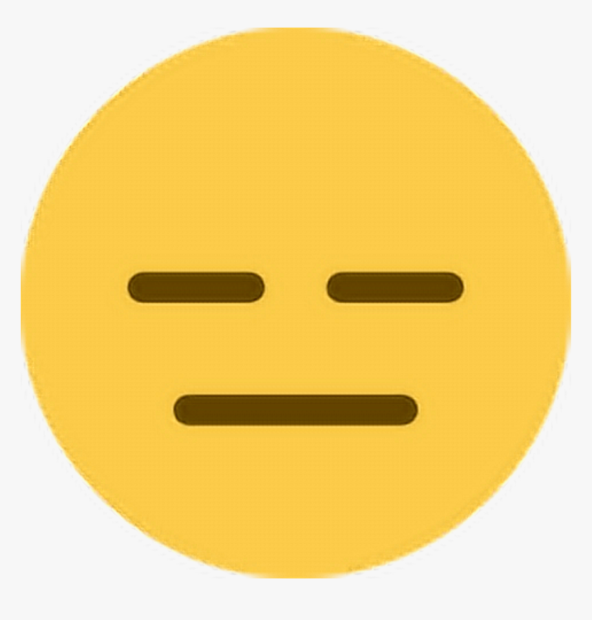 Unhappy Upset Linemouth Emoji Emoticon Face Expression - Expressionless Emoji Discord, HD Png Download